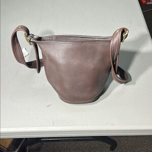 Coach Dark Brown Leather Shoulder Bag